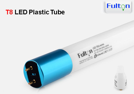 18W Polycarbonate T8 LED Tube 4ft 6000K SAA Certificate 5 Years Warranty